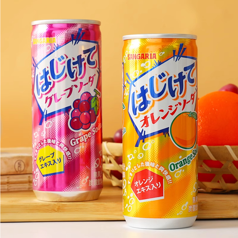 Nước giải khát soda Sangaria Hokkatte 3 vị Nhật Bản 250g