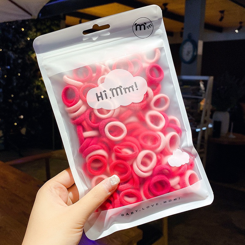 Set 50 dây thun buộc tóc cho bé gái êm ái dây cột tóc cho bé phụ kiện tóc