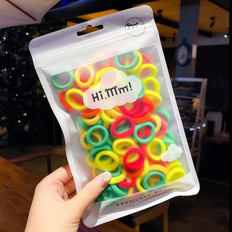 Set 50 dây thun buộc tóc cho bé gái êm ái dây cột tóc cho bé phụ kiện tóc