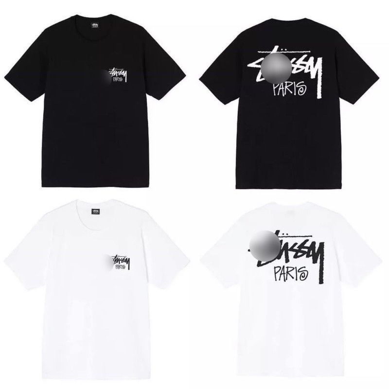 Áo Thun Stu.ss.y Paris Unisex Thun 100% Cotton 2 chiều co dãn - Hàng Full bọc tem tag
