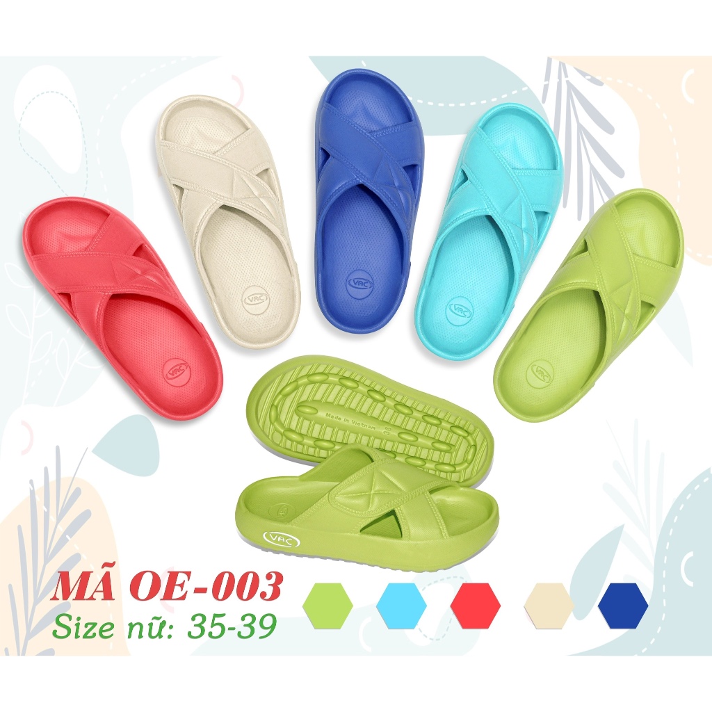 DÉP QUAI CHÉO 3D NỮ OE003 THỜI TRANG NHỰA CAO CẤP ĐI MƯA