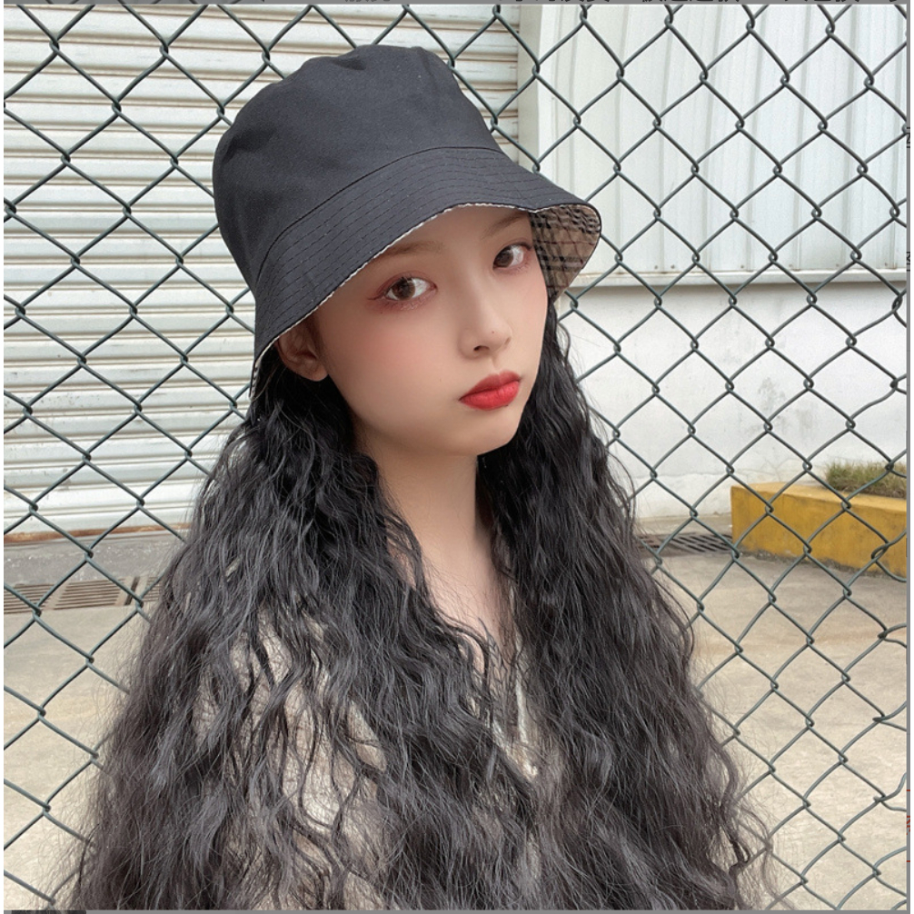 Nón mũ tóc giả nguyên đầu thời trang