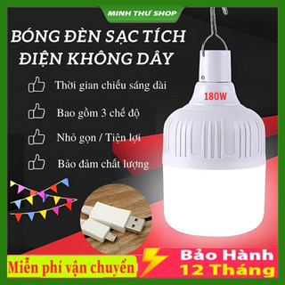 Bóng đèn sạc tich điện,đèn tich điện siêu sáng có móc treo 30w - 300w , bảo hành 12 tháng