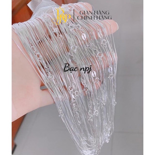 Dây chuyền mì tròn trơn móc khoá tròn, Bạc Ta ảnh thật-Bạc BNP