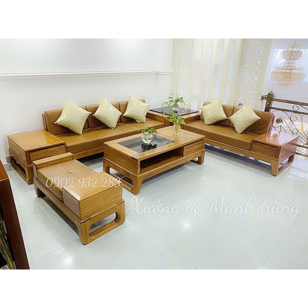 Bộ bàn ghế sofa gỗ gõ đỏ mẫu mới, bàn ghế phòng khách salon - sofa gỗ