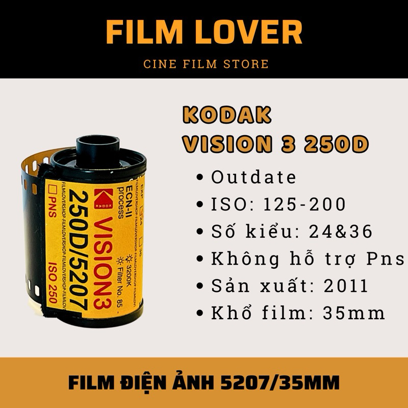 Film điện ảnh Kodak Vision 3 250D 5207