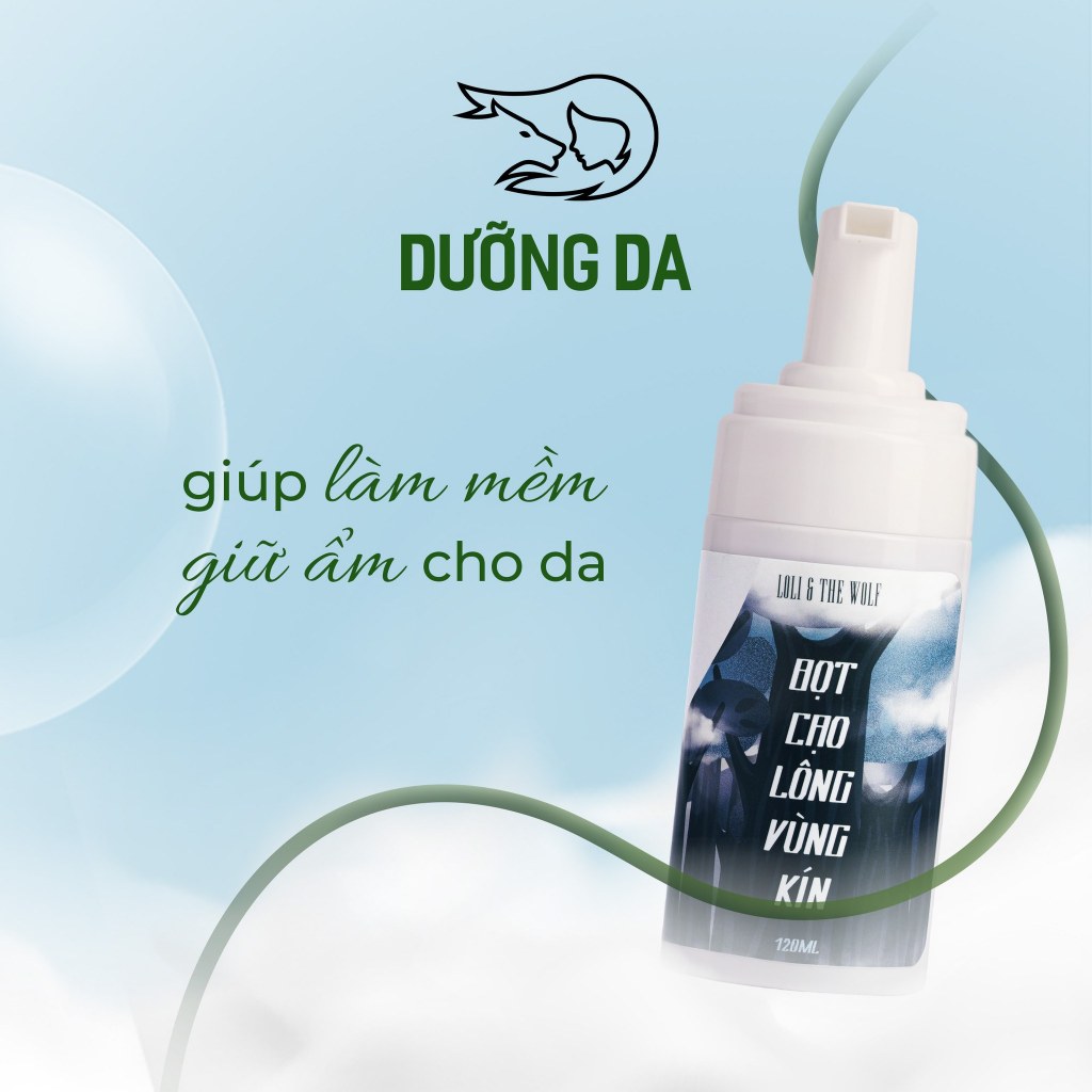 Bọt Cạo Lông Vùng Kín Loli & The Wolf Dành Cho Nam Và Nữ An Toàn Cho Niêm Mạc Chai 120ml