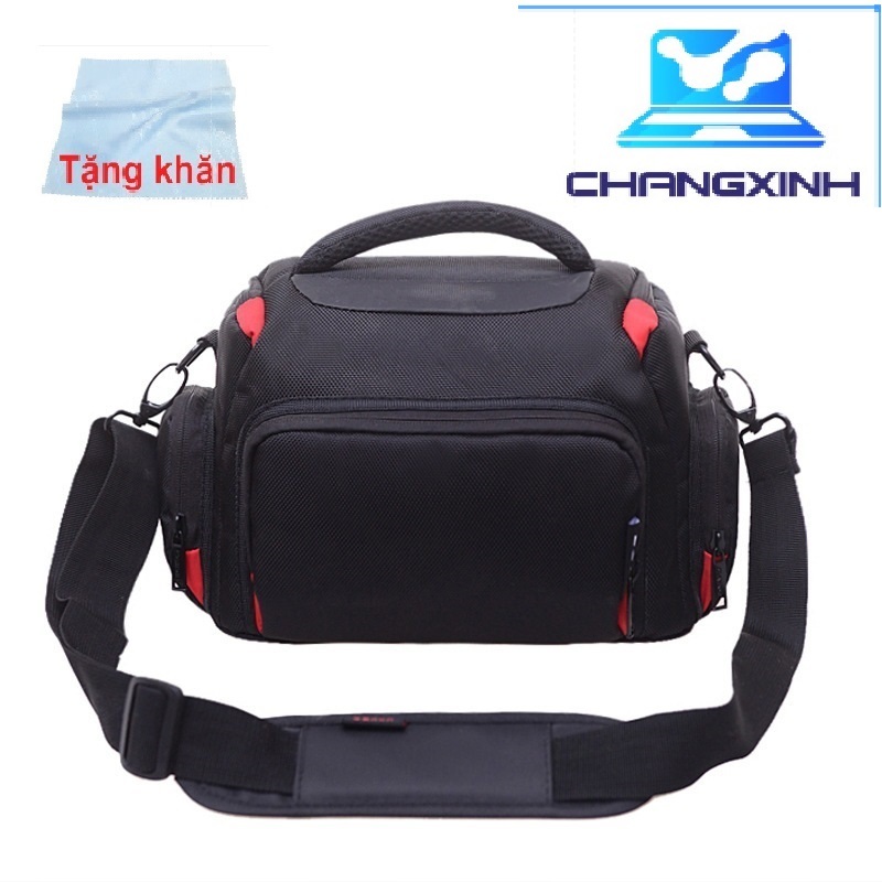 Túi đựng máy ảnh thời trang cao cấp CHANGXINH TT261, tặng túi trùm chống nước và khăn lau lens