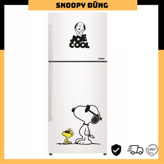 Giấy dán tủ lạnh - snoopy đứng - decal chống thấm nước