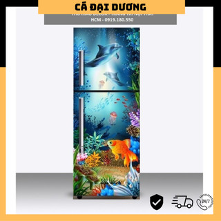 Giấy Decal Dán Tủ Lạnh Phong Thủy CÁ ĐẠI DƯƠNG