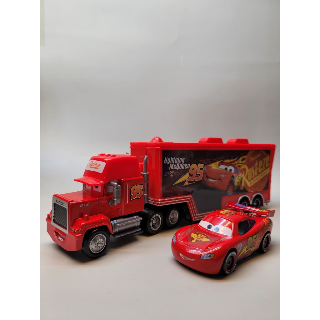 Mô hình ô tô kim loại - Set 2 xe tải Mack kèm 1 xe nhỏ cùng mẫu
