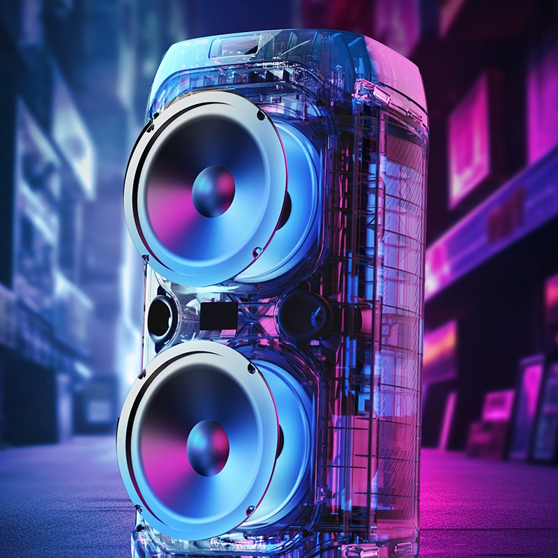 Loa Bluetooth Karaoke tích hợp LED RGB Wekome D39 kèm 2 micro không dây