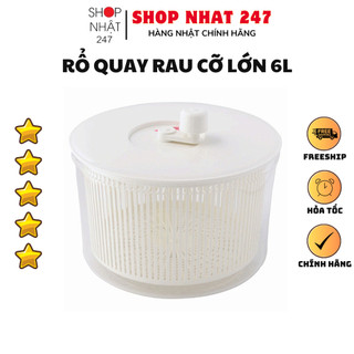 [Hỏa Tốc HN] Rổ quay rau sống tiện lợi cỡ lớn 6L Nội địa Nhật Bản