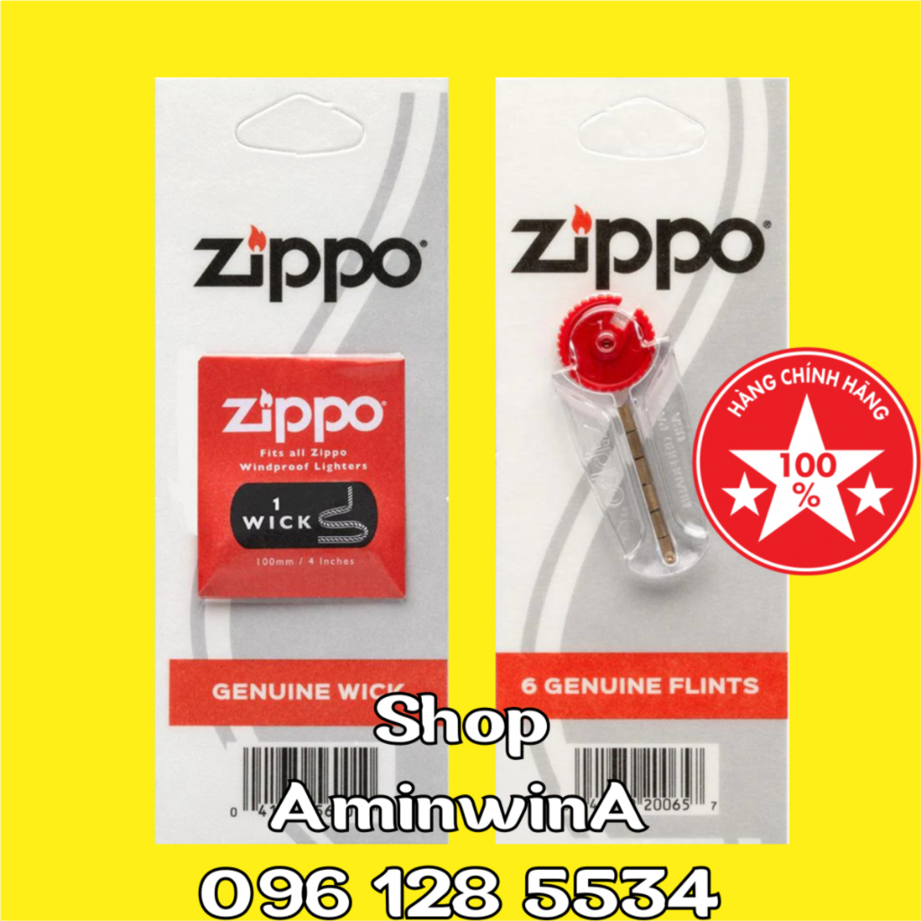 Đá và Bấc cho bật lửa Zippo – Hàng Chính Hãng