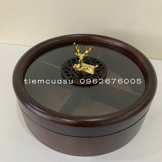 Khay mứt Tết nắp hươu