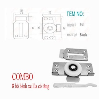 Combo 4 cặp ray 1.6m cửa lùa lùa tủ áo U.Đài Loan ( U trên và U dưới )