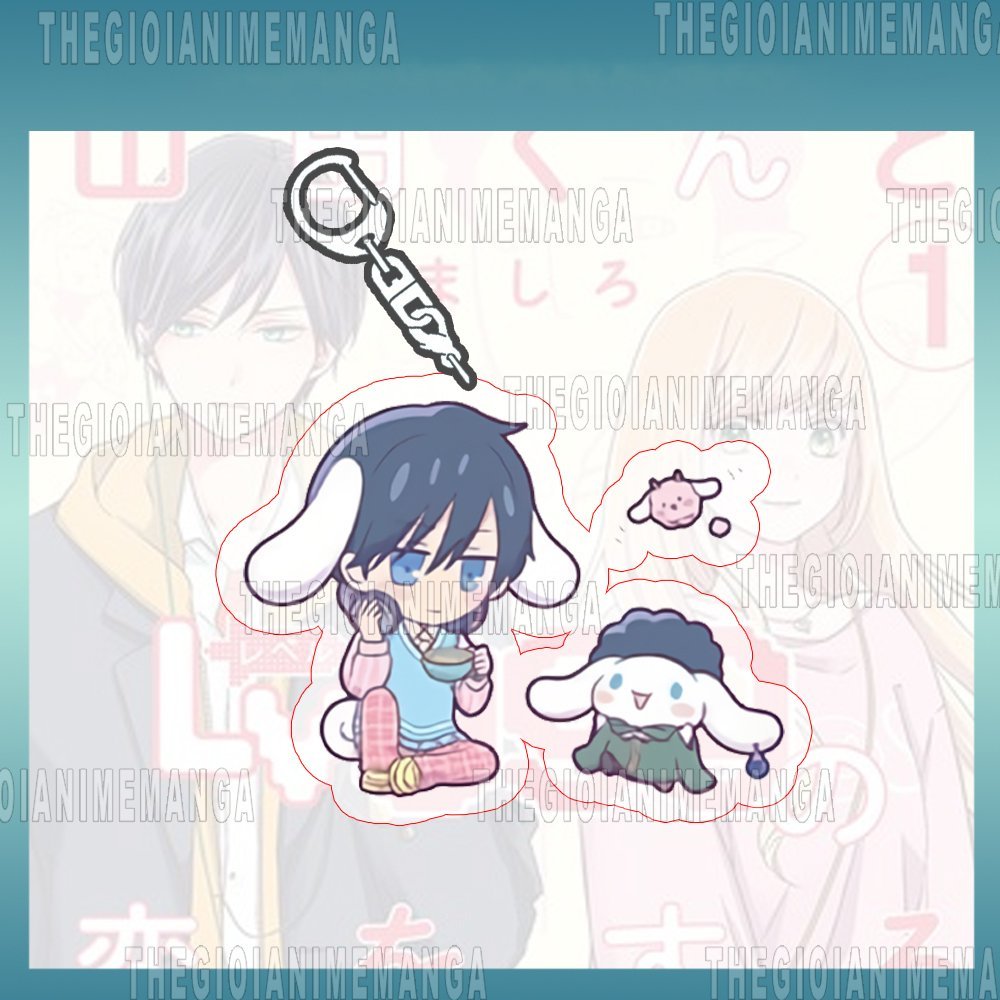 Móc khóa in hình My Love Story With Yamada-kun At Lv999 ver SANRIO anime chibi mica trong acrylic dễ thương