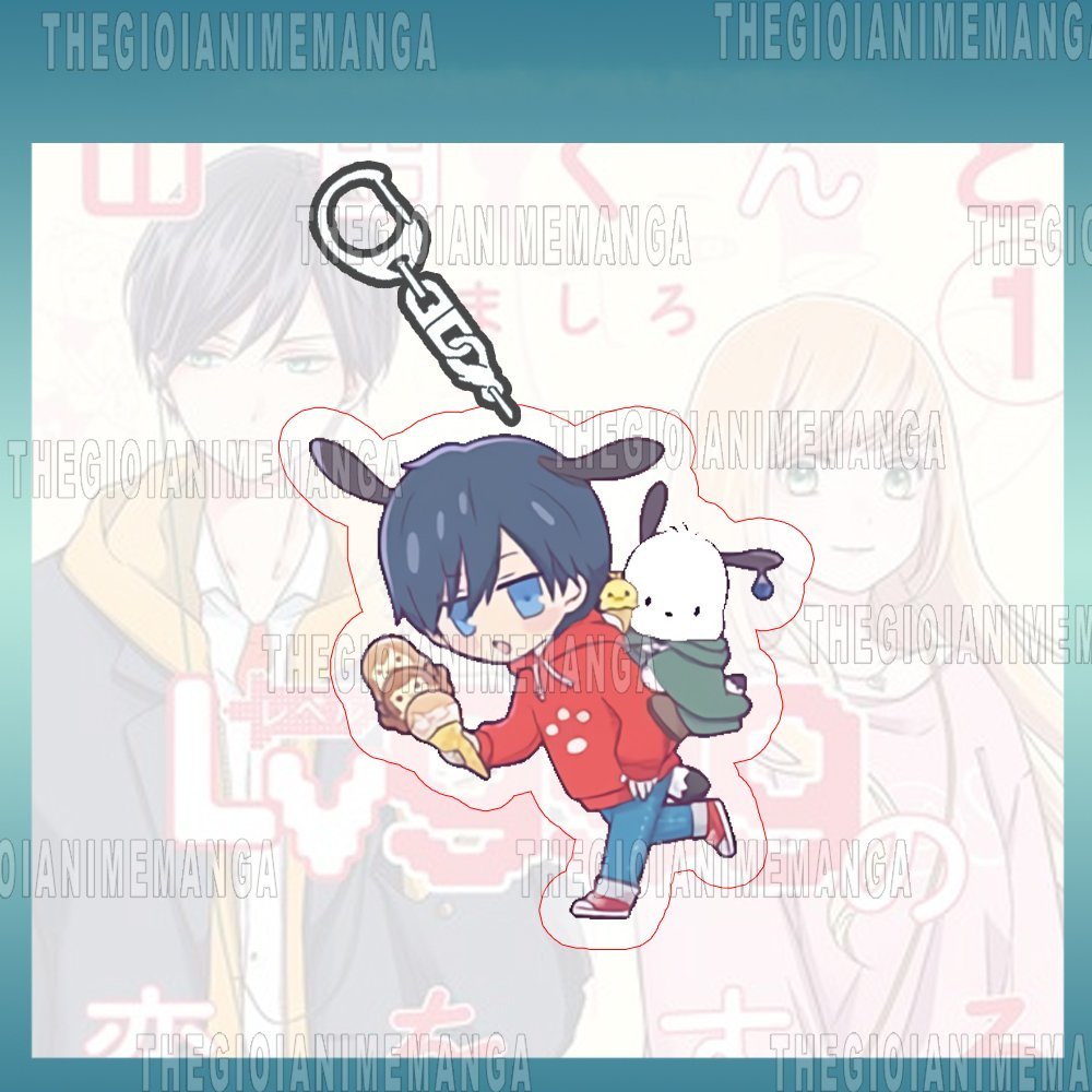 Móc khóa in hình My Love Story With Yamada-kun At Lv999 ver SANRIO anime chibi mica trong acrylic dễ thương