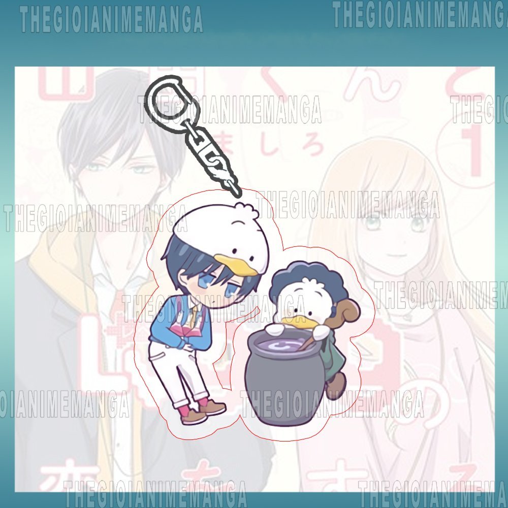 Móc khóa in hình My Love Story With Yamada-kun At Lv999 ver SANRIO anime chibi mica trong acrylic dễ thương