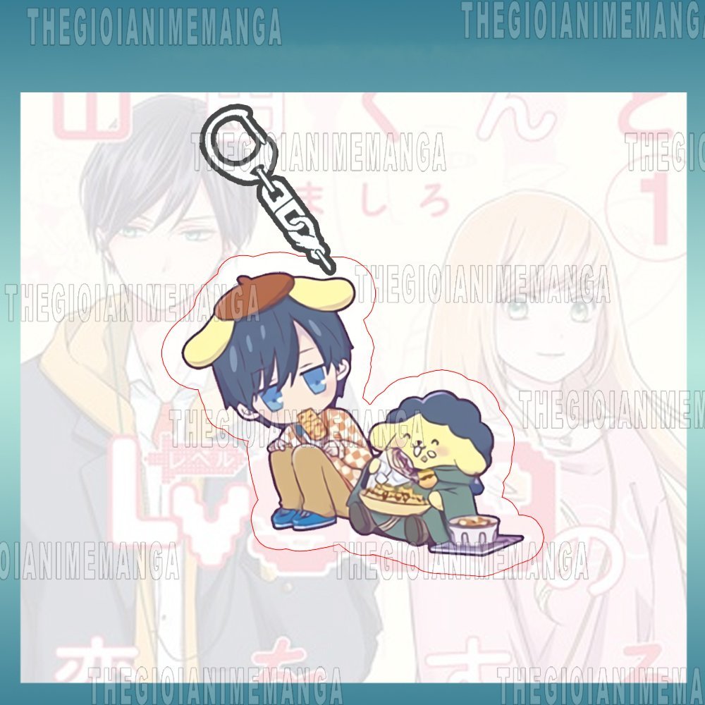 Móc khóa in hình My Love Story With Yamada-kun At Lv999 ver SANRIO anime chibi mica trong acrylic dễ thương