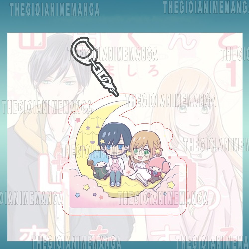 Móc khóa in hình My Love Story With Yamada-kun At Lv999 ver SANRIO anime chibi mica trong acrylic dễ thương