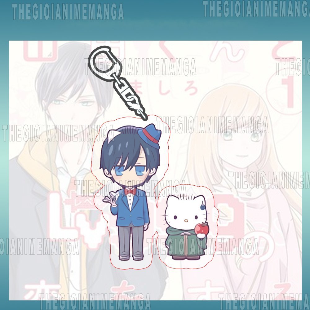 Móc khóa in hình My Love Story With Yamada-kun At Lv999 ver SANRIO anime chibi mica trong acrylic dễ thương