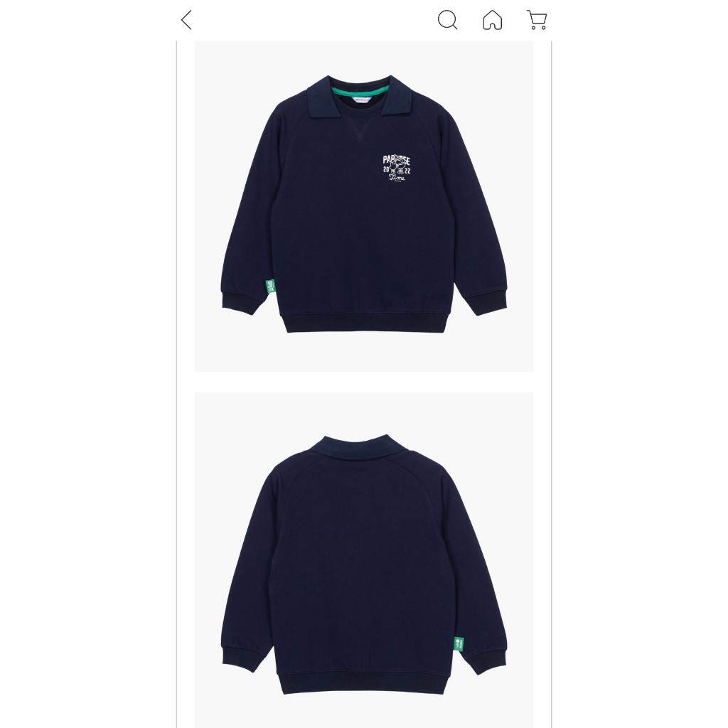 Áo nỉ cổ Polo Ne.pa bé trai