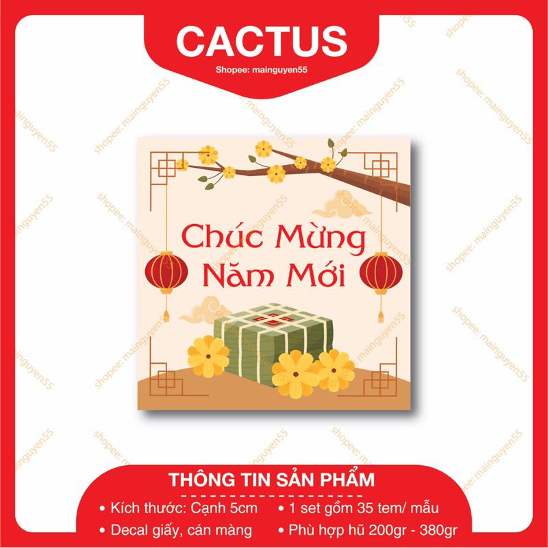 Tem Dán Tết , Tem Chúc Mừng Năm Mới , Decal tết