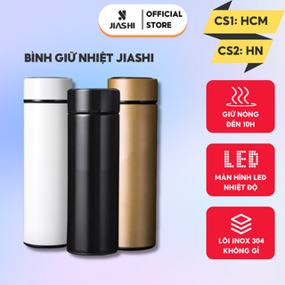 Bình giữ nhiệt Jiashi 500ml cảm ứng thông minh hiển thị nhiệt độ màn hình LED bằng thép không gỉ 304 nóng 10 tiếng BGN01