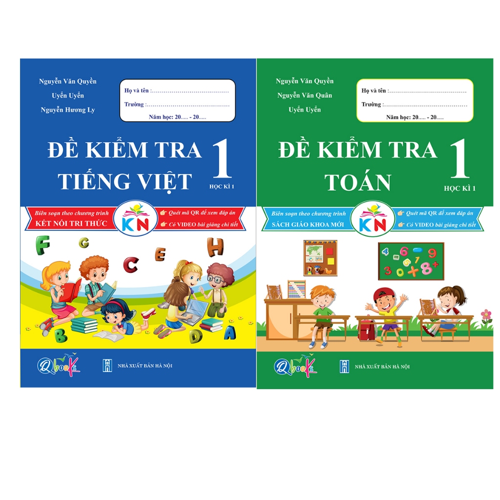 Sách - Combo Đề Kiểm Tra Toán Và Tiếng Việt Học Kì 1 Lớp 1 - Kết Nối Tri Thức (Bộ 2 Cuốn)
