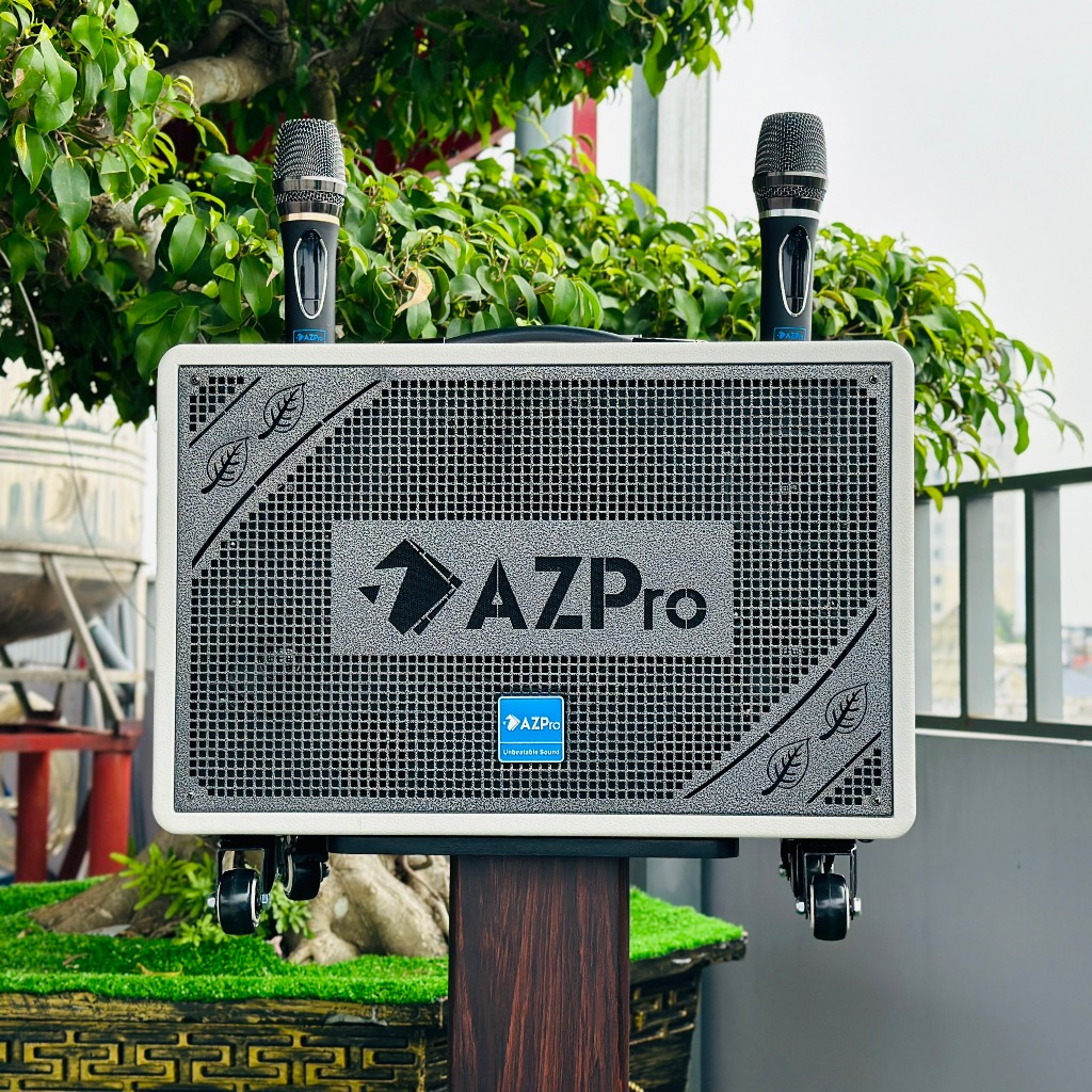 Loa Kéo Chất Lượng Cao AZPRO AZ- 318 Loa Kéo Chất Lượng Cao AZPRO AZ- 318 kèm 2 Micro không dây kim loạ