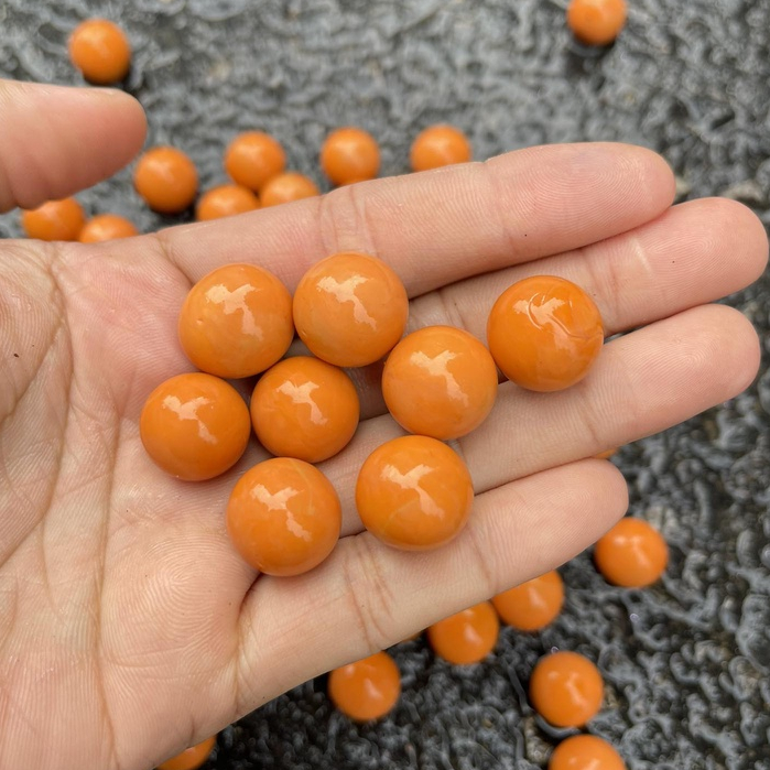Bi sứ mầu Cam đẹp mắt, sáng bóng kích thước 16mm( 100 viên)