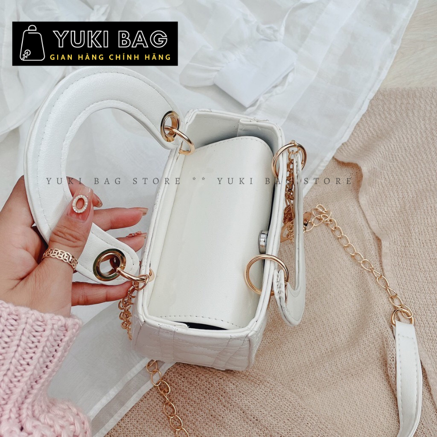Túi xách nữ đeo chéo, đeo vai Yuki, dùng đi chơi, đi làm, chất đẹp, thời trang size 18cm YB382
