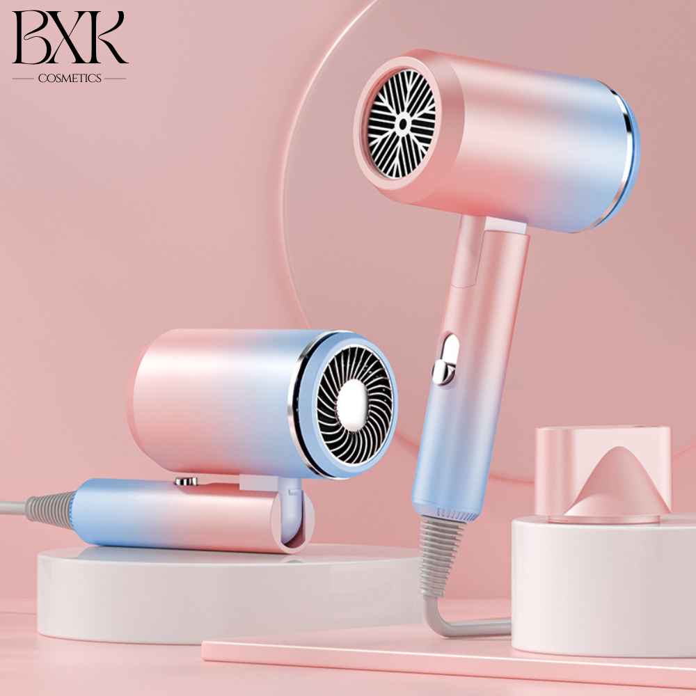 Máy sấy tóc công suất lớn 1600w sấy tóc nóng lạnh độ ồn thấp có thể gập tiện dụng an toàn
