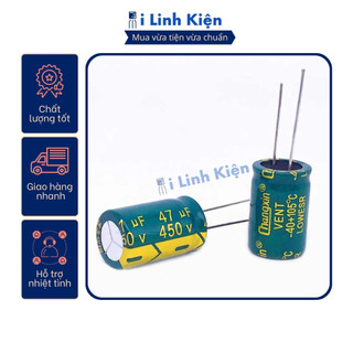 Tụ hóa 450v 47uf 16x25mm tần số cao chính hãng jcon