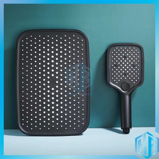 Bộ bát sen nhà tắm, Bộ bát sen tắm đứng mặt to 30 x 21cm thay thế bộ bát sen cây, Vòi sen bát vuông nhựa ABS - Đủ 3 màu
