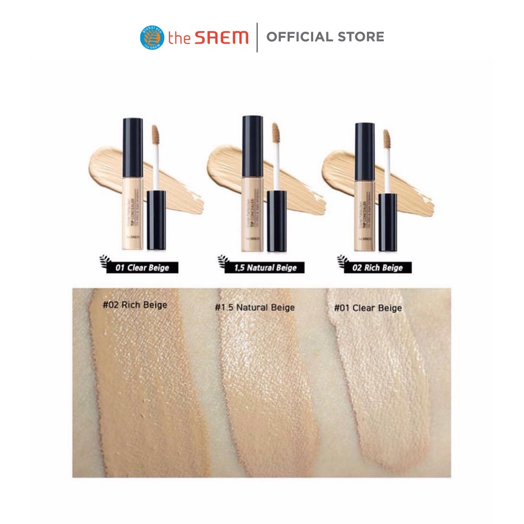 Che Khuyết Điểm The Saem Cover Perfection Tip Concealer SPF28/PA++ 6.5g