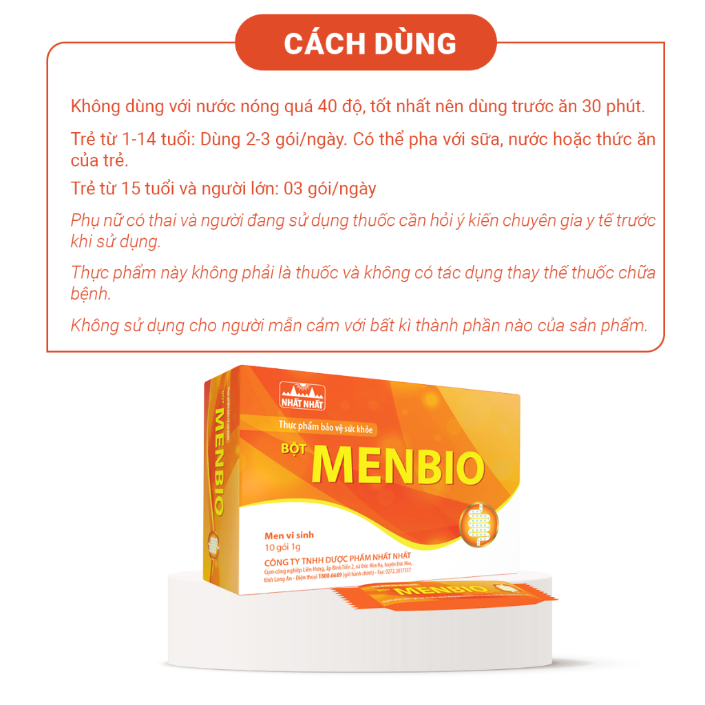 BỘT MEN VI SINH MENBIO -  2 TỈ LỢI KHUẨN