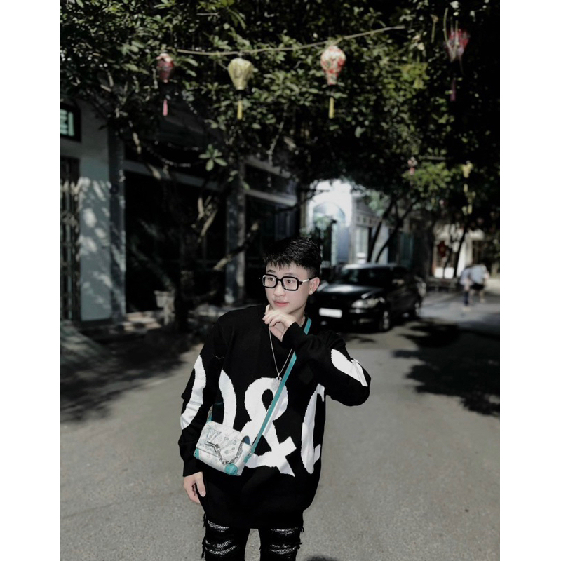 Áo len nam dolce hoạ tiết chữ DG đơn giản,áo len nam cao cấp dg vải quảng châu