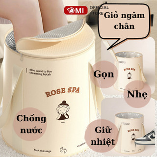 Giỏ Ngâm Chân, Túi Vải Ngâm Chân Chống rò rỉ Cách Nhiệt OMI Dễ Gấp Gọn Giữ Nhiệt, Vệ Sinh Chân