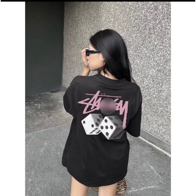 Áo Thun Stu.ss.y Pair 3D màu Thun 100% cotton - Hàng Full bọc Tem Tag