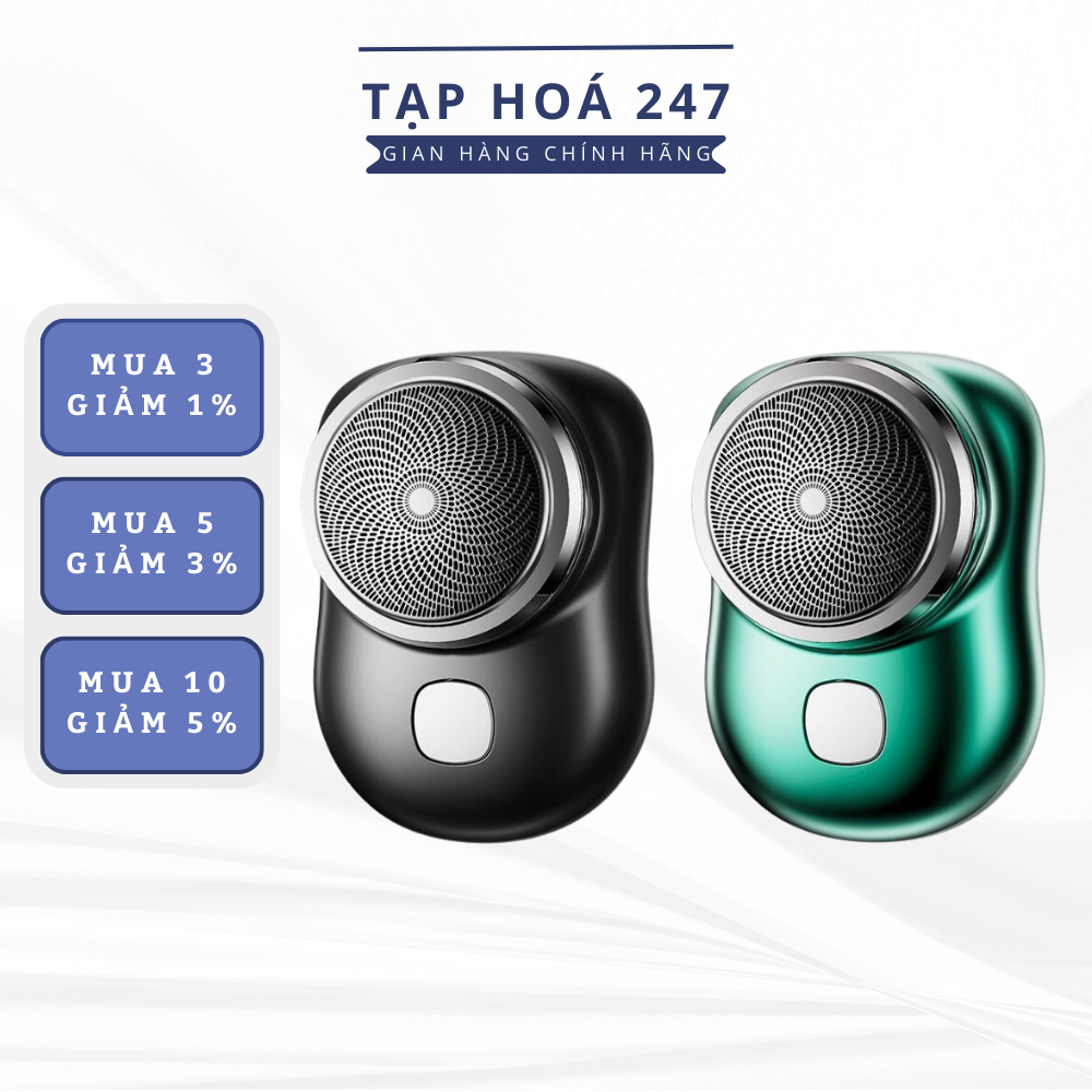Máy Cạo Râu Mini Nam Bỏ Túi Sạc Pin, Thiết Kế Nhỏ Gọn Sang Trọng, Chất Liệu Cao Cấp Chống Nước