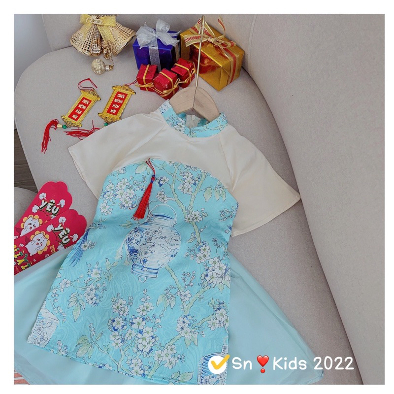 Xả kho - Áo dài hoa mộc lan bé gái