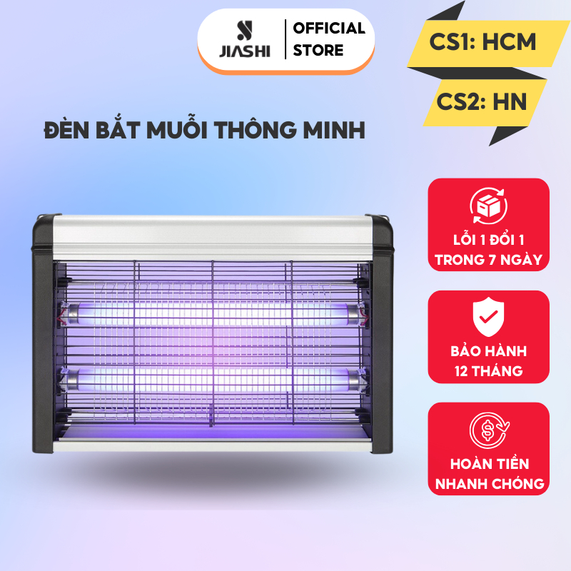 Đèn bắt muỗi thông minh Jiashi diệt 30 loại côn trùng bằng tia UVA tự động điện áp lớn 2500V - DBM01