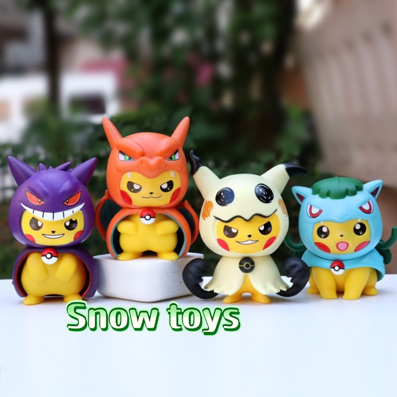 Mô hình Pikachu - Mô hình Pokemon Pikachu biến hình Cosplay Yadoran Charmander Bulbasaur Gengar Lucario Squirtle Golbat