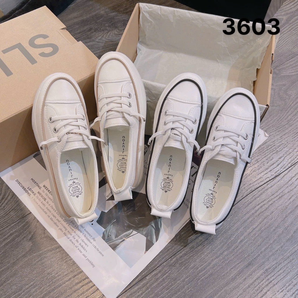 Giày Slip On, Giày Lười Nữ Giày Búp Bê Dáng Basic Đế Dẻo Buộc Dây Thời Trang M005