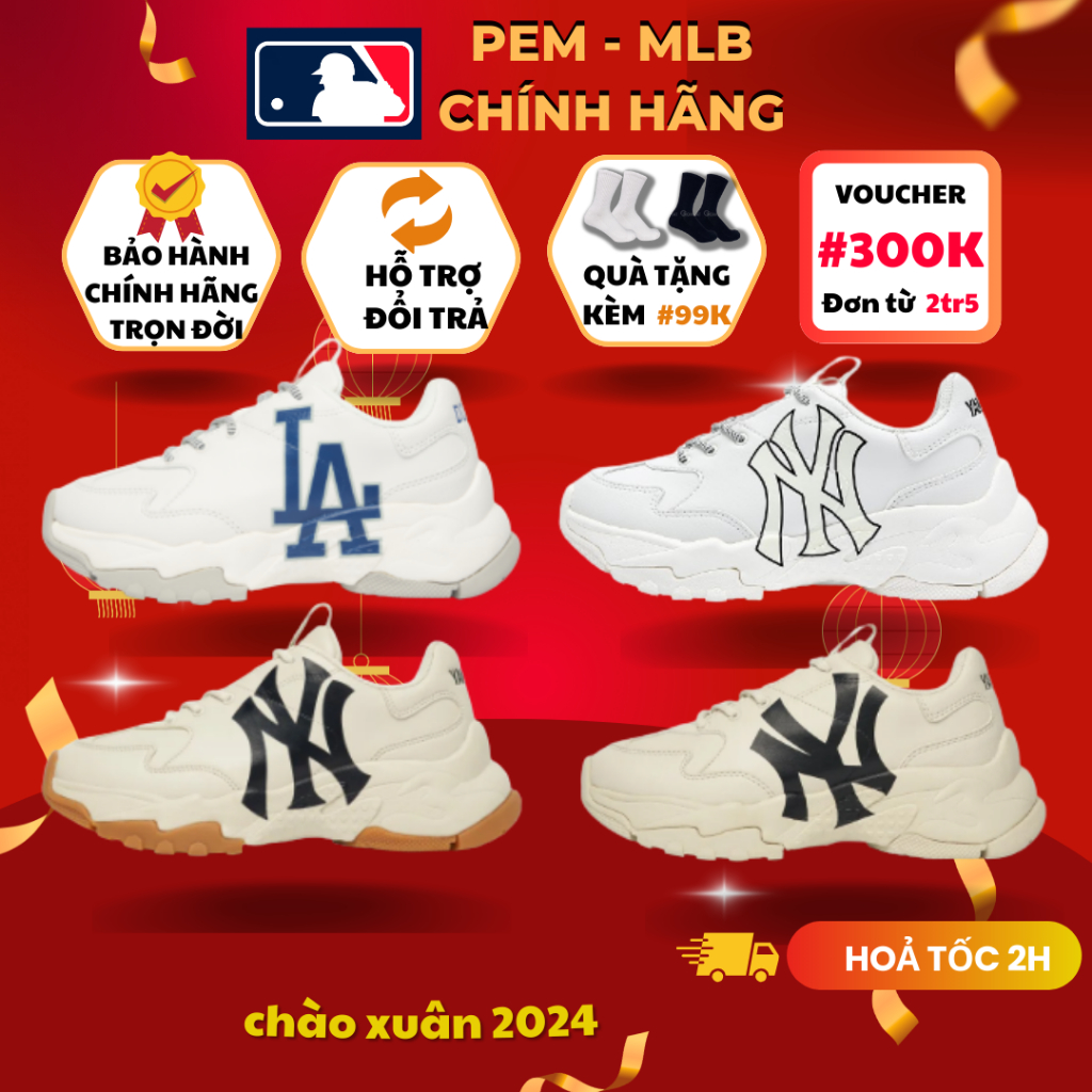 Giày MLB chính hãng Thể Thao nhiều mẫu MLB Bigball chunky giá rẻ , real bao check