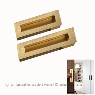 Tay nắm âm tủ Đen Mờ 8801
