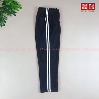 Quần thể thao đồng phục học sinh xanh than 2 sọc trắng cấp 1-2-3 - Đồng phục Phương Thảo