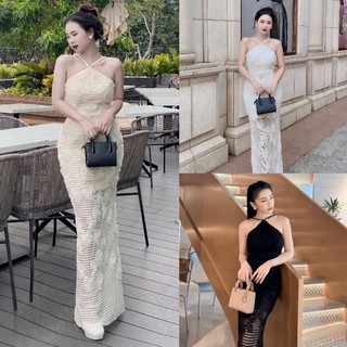 ĐẦM DẠ HỘI YẾM REN HOA THÊU CAO CẤP-TKO